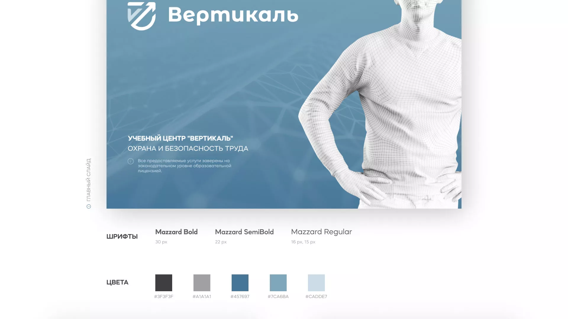 Разработка презентации для учебного центра «Вертикаль» в Угличе
